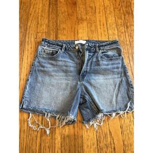 Vervet Blue Shorts Womens Large Blue Denim Cutoff Raw Hem Distressed Style T6368